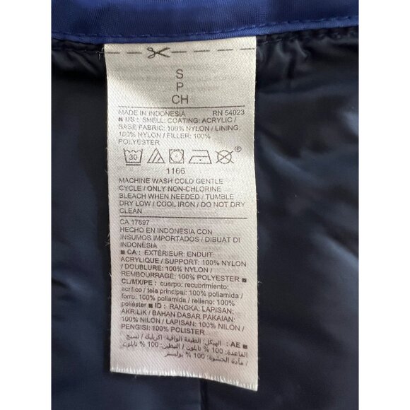 Old Navy Mens Puffer Jacket Small Blue Polyester Full Zip Quilted Lightweight - Picture 5 of 12